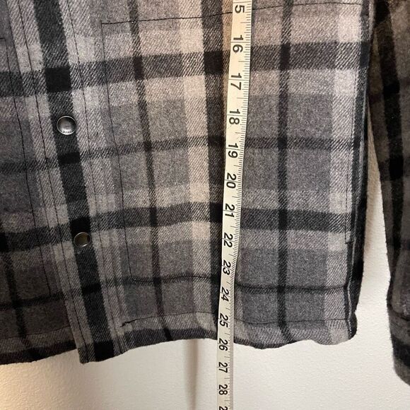 Prana Asgard Hooded Lined Flannel Shirt Charcoal Size Small - Picture 2 of 9